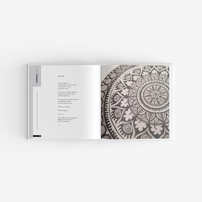 Flower mandala fineliner on paper by Jessica Hurley